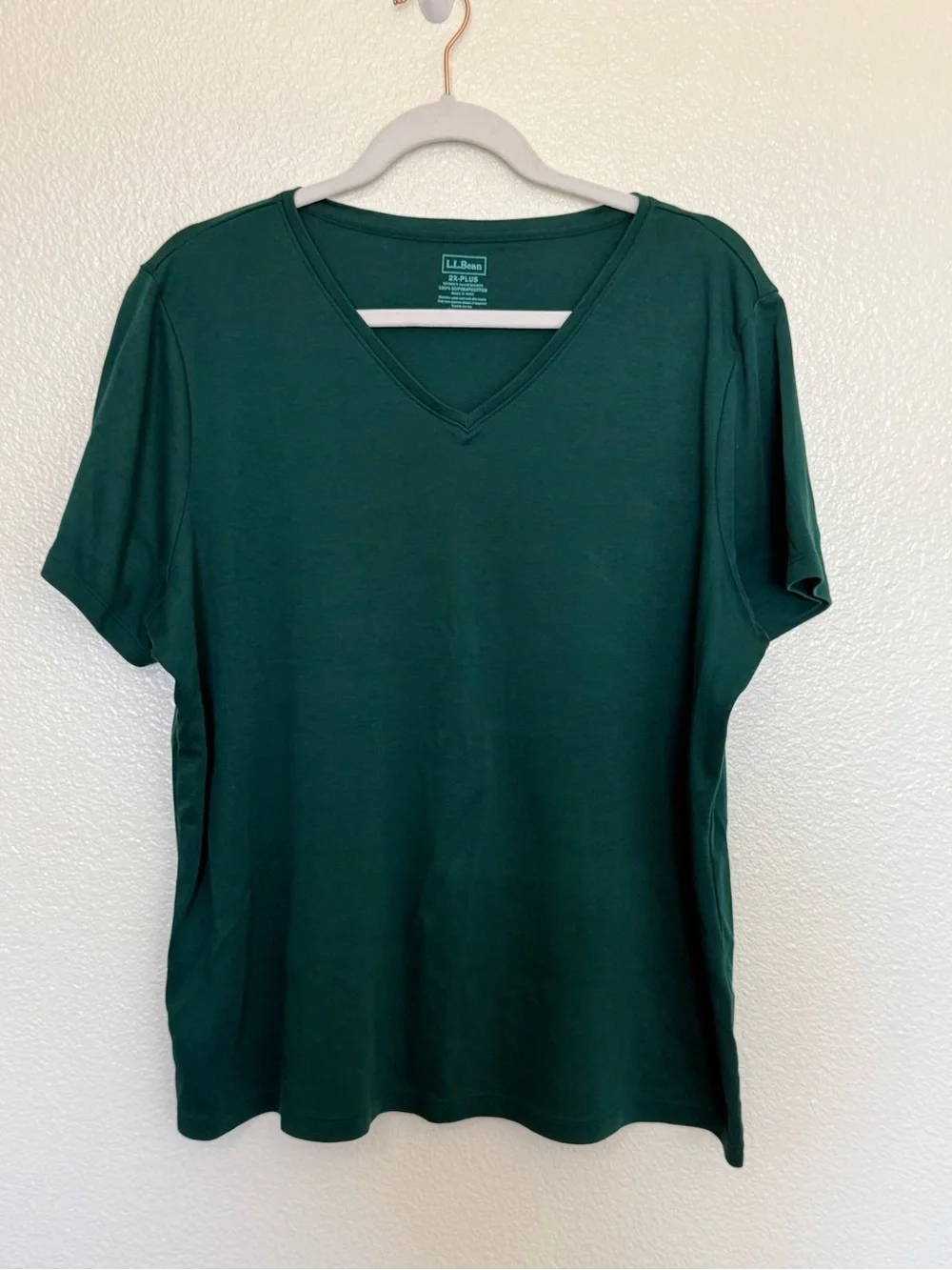 L.L. Bean V-Neck Tee Set in Pink, Teal, Blue & Green - Picture 4 of 9